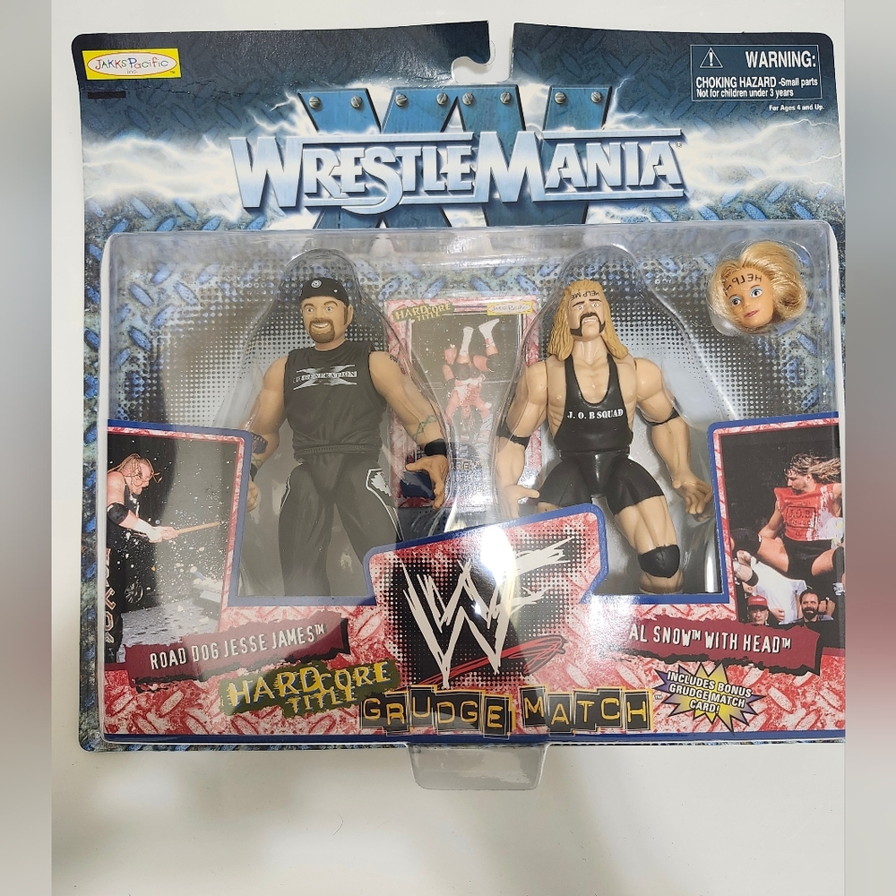 WWE WWF WrestleMania Hardcore Grudge Match Action Figures - Black and White